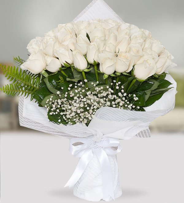 красивый белый букет