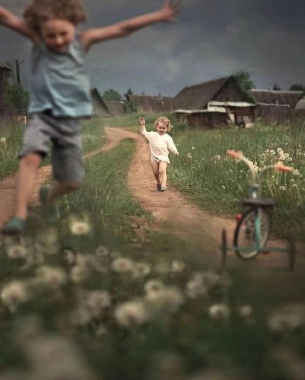 дети в деревне