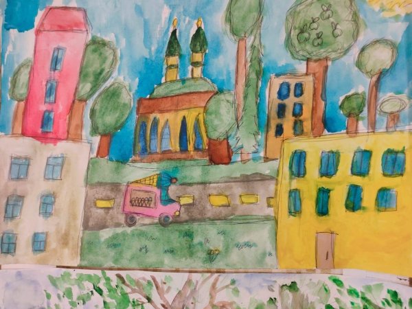 города рисунки