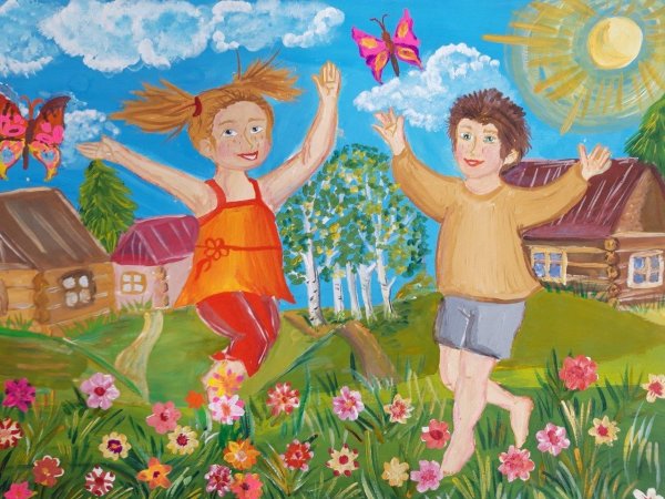 счастливое детство рисунки