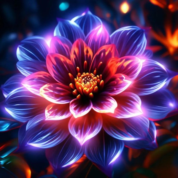 неоновые цветы