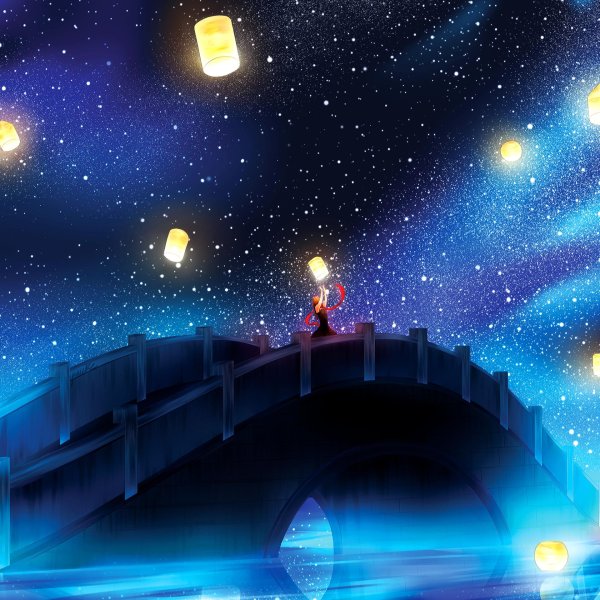 сказочное ночное небо