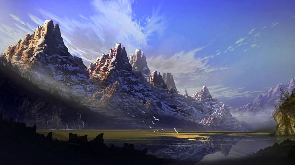 фэнтези гористая долина