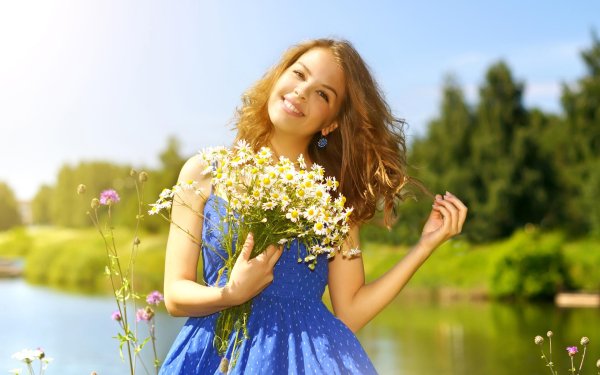 девушка лето