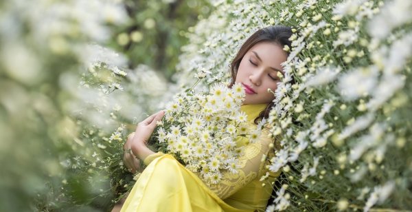 фотосессия в ромашках