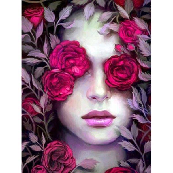 лицо девушки в цветах