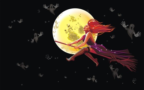 ведьмочка на метле