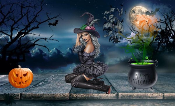 хэллоуин ведьмочка