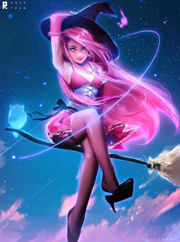 аниме ведьмочка