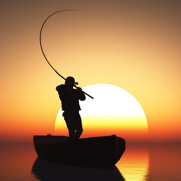 рыбак в лодке