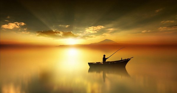 рыбак в лодке