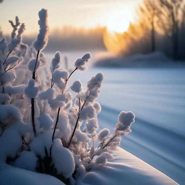 зимнее утро природа