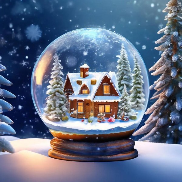 снежный шар новогодний