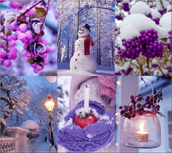 зимний фотоколлаж