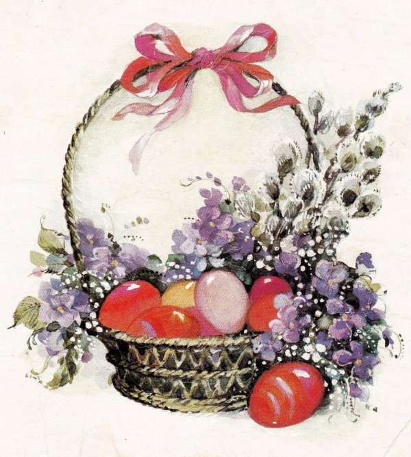 винтажные пасхальные открытки