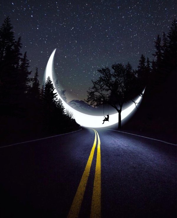 красивый полумесяц