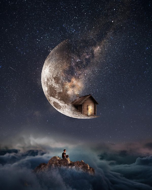 домик на луне