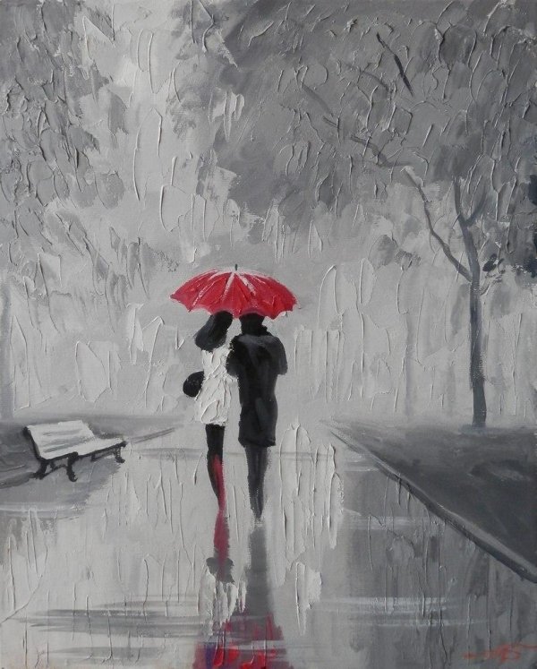 двое под зонтом