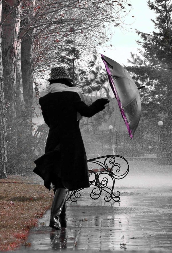 девушка с зонтиком