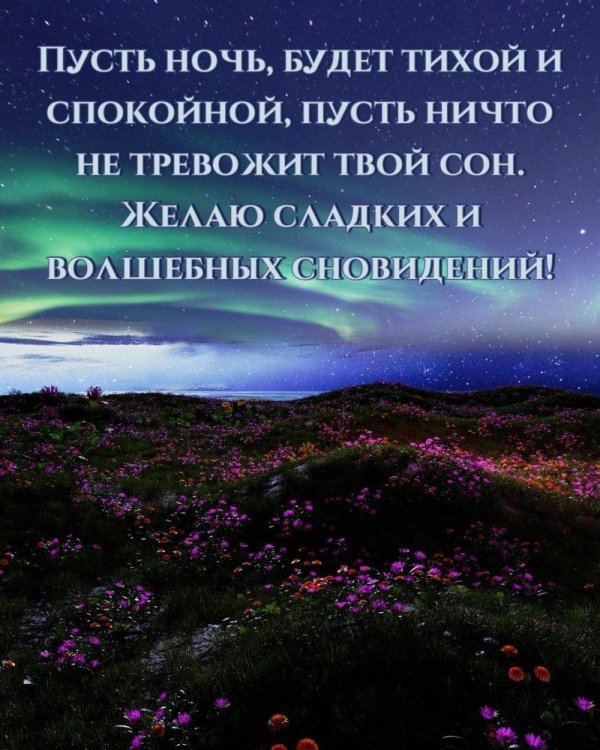 пусть ночь будет тихой и спокойной