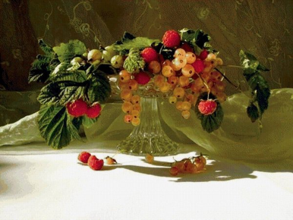 натюрморт цветы и фрукты