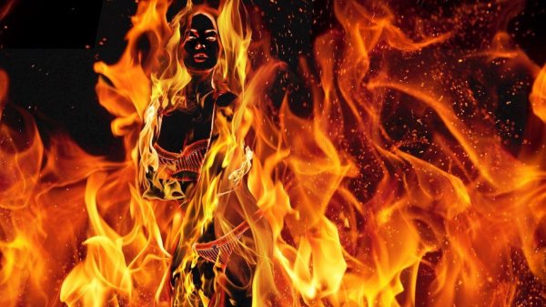 яркое пламя