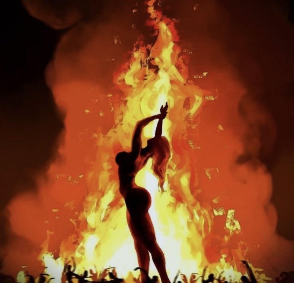 горящий человек burning man