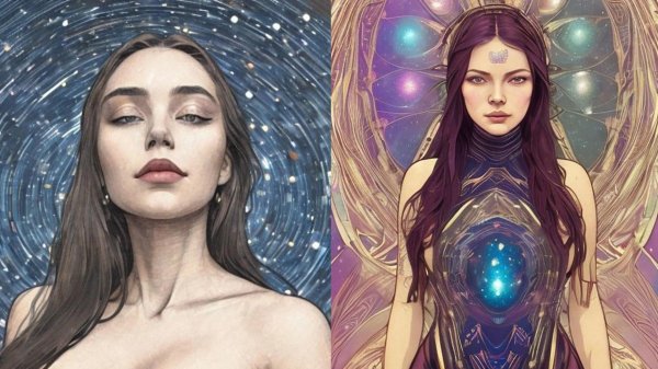 красивые девушки нарисованные нейросетью