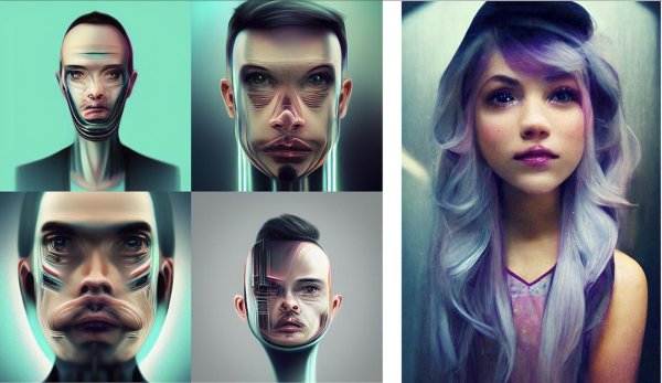 девушки нарисованные нейросетью