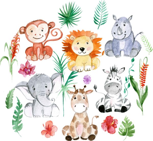 детские рисунки животных