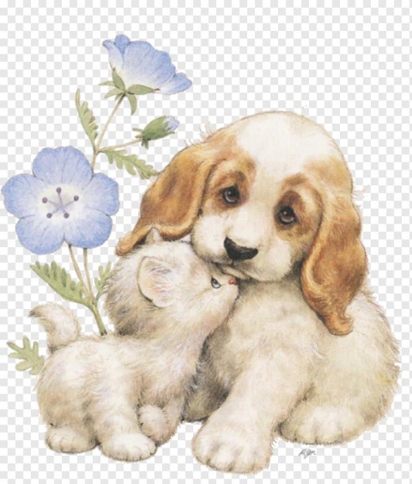 открытки щенок