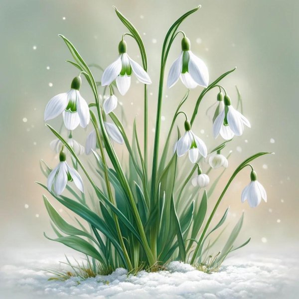 весенние цветы подснежники