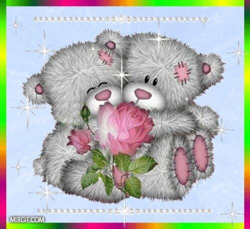 влюбленные мишки