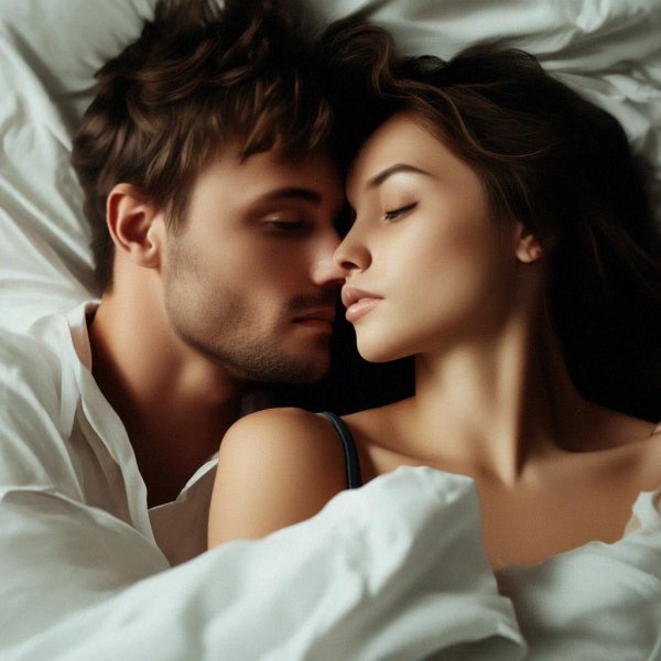 влюбленные в постели