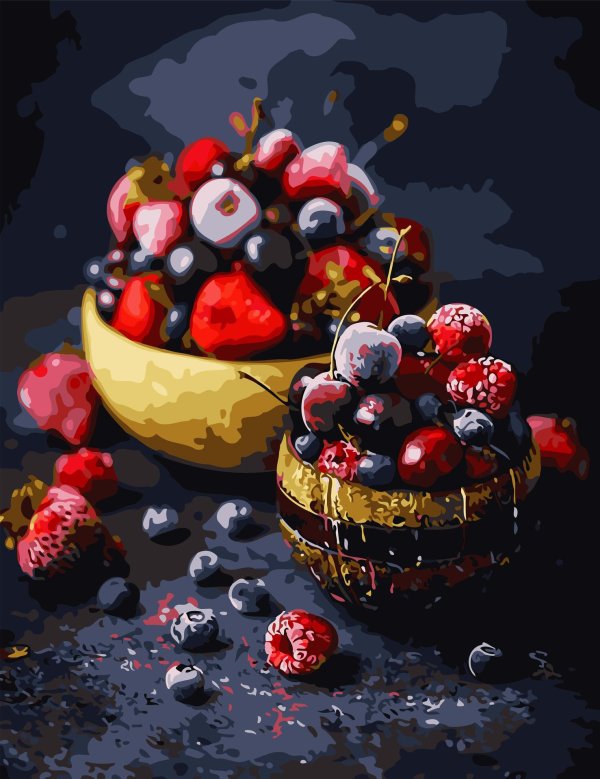 натюрморт с ягодами