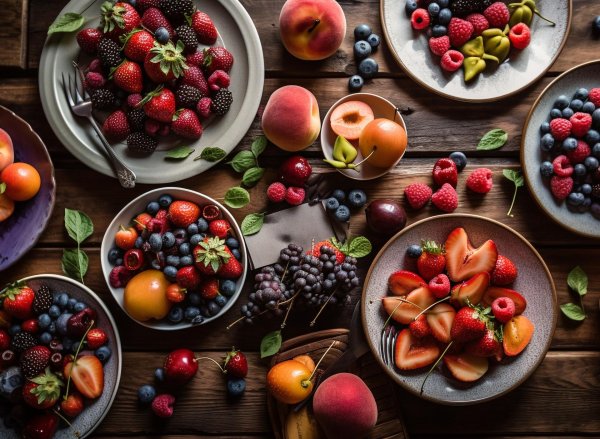 много фруктов