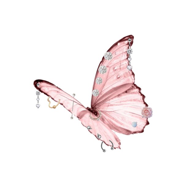 нежно розовые бабочки