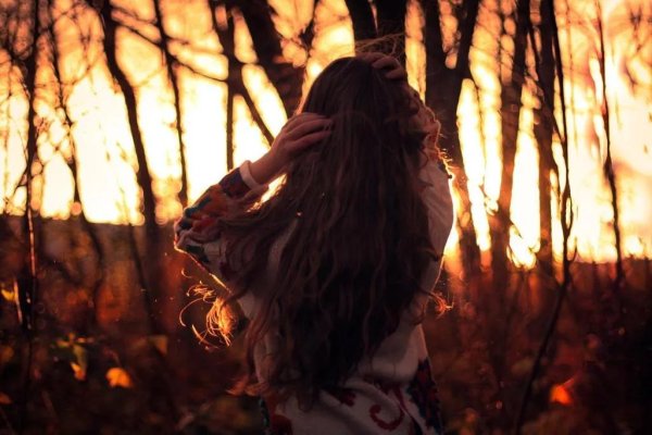 девушки осень