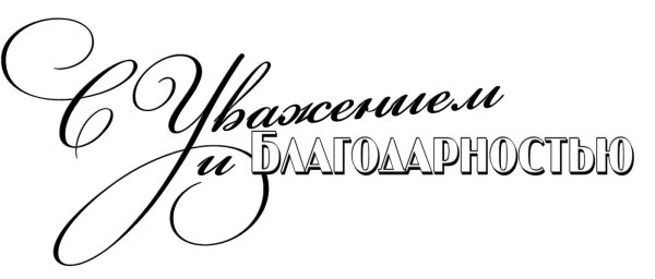 надпись благодарность