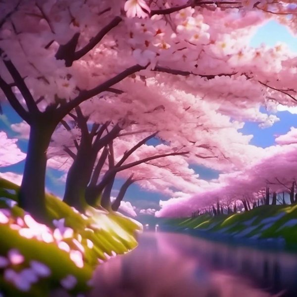пейзаж сакуры