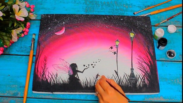 маленькие рисунки акрилом