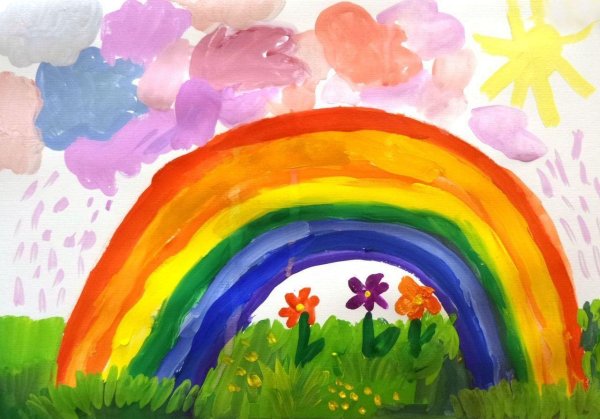 рисование радуга