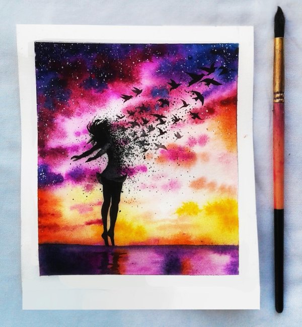 рисование акварельными красками