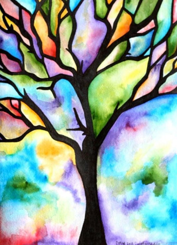 акварельная картина