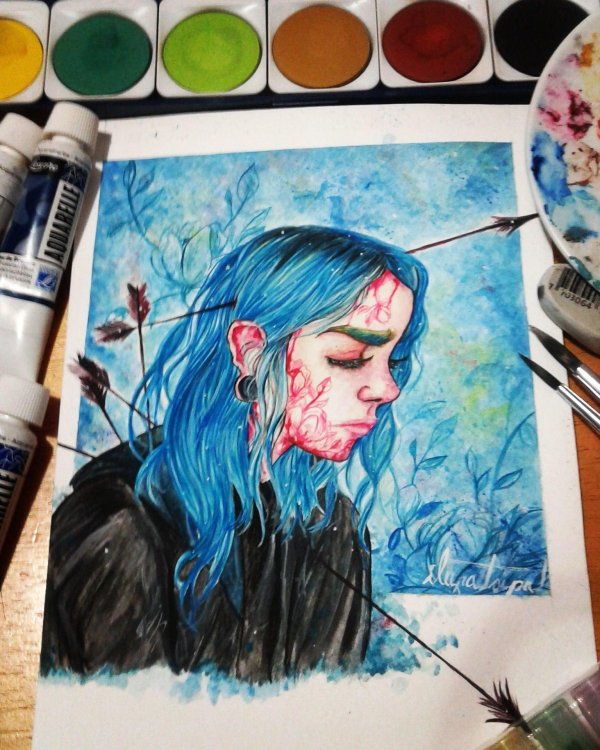 акварельные портреты