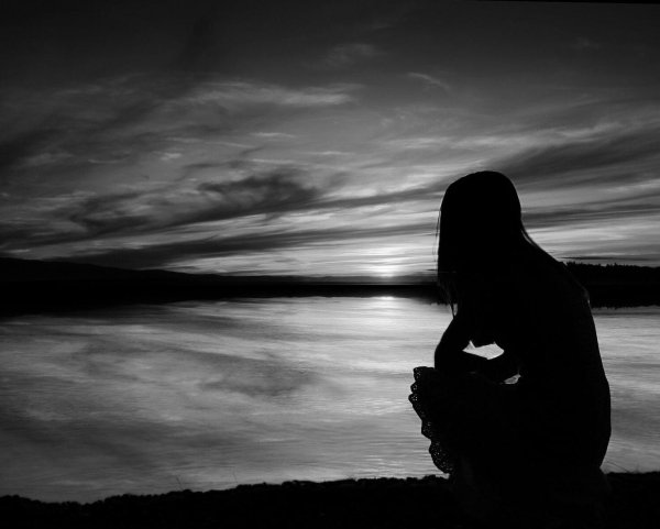 девушки силуэт