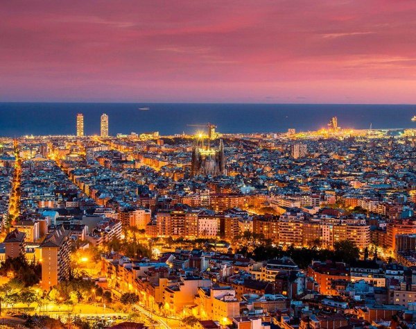 ночная барселона