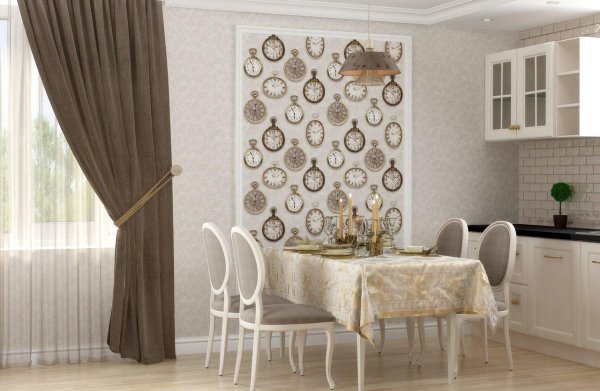 кухня с обоями
