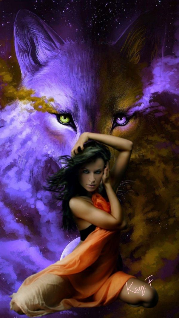 женщина волк