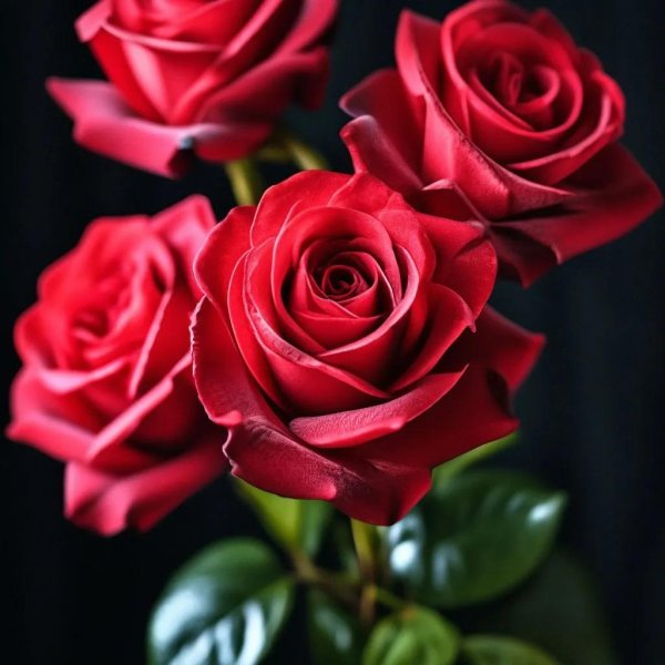 шикарные красные розы